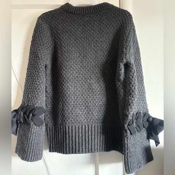 Club Monaco Charcoal Sweater with Ribbon Accents - Picture 3 of 6